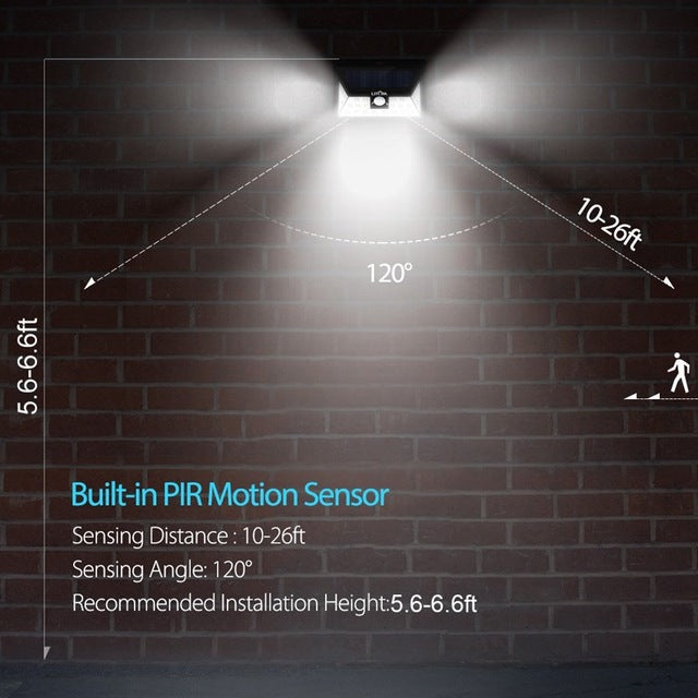 LITOM 24 LED solar light IP65 waterproof Wide - rukks