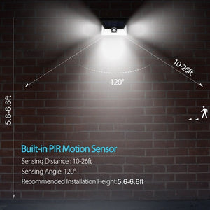 LITOM 24 LED solar light IP65 waterproof Wide - rukks