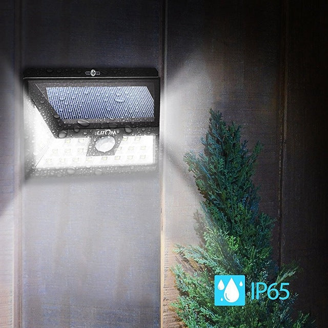 LITOM 24 LED solar light IP65 waterproof Wide - rukks