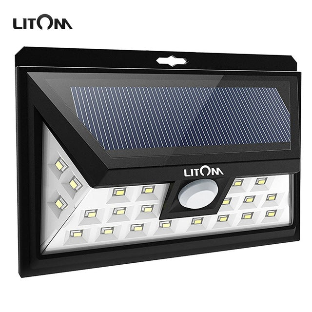 LITOM 24 LED solar light IP65 waterproof Wide - rukks